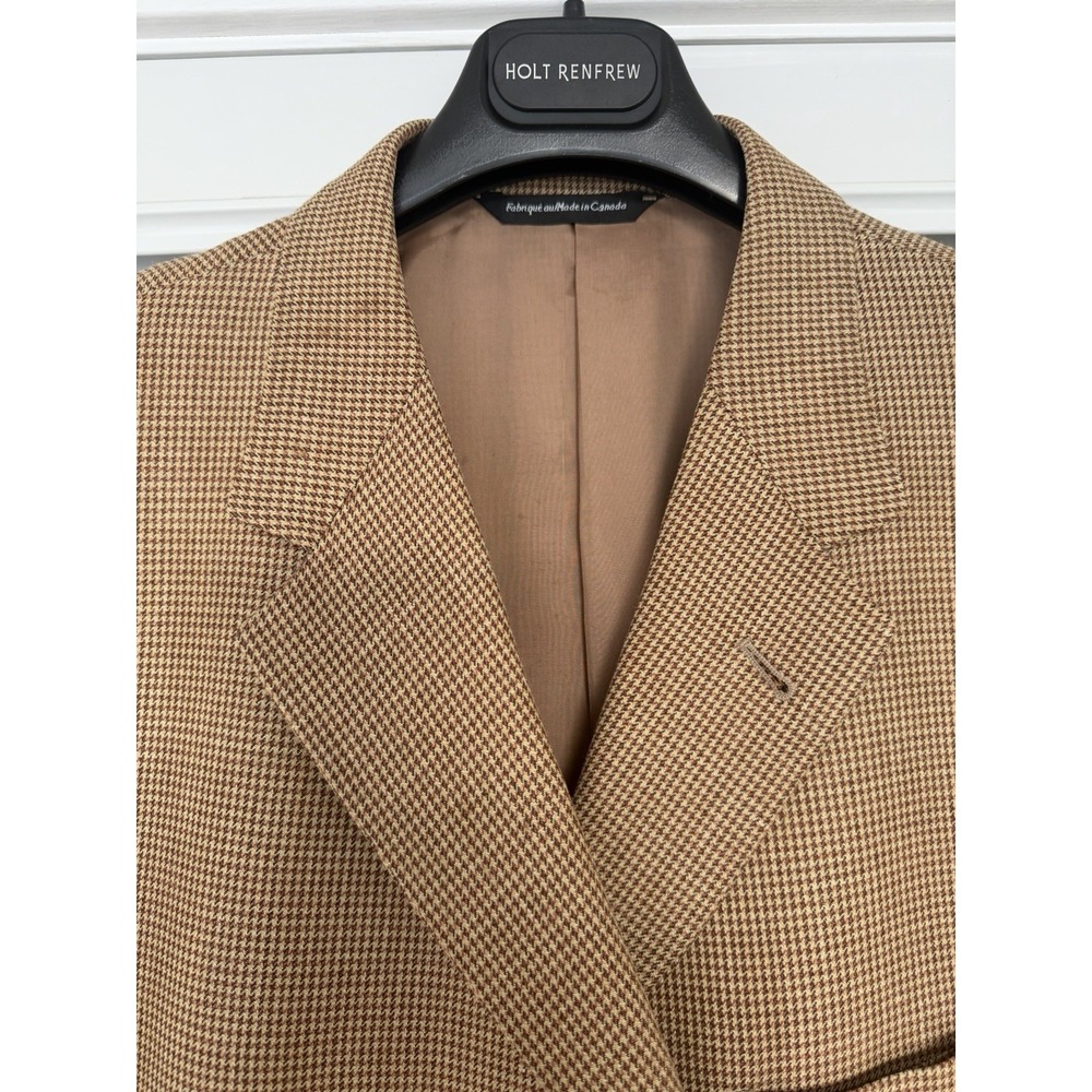 Coppley Ermenegildo Zegna Sport Coat Blazer 44R/54R Wool Silk Blend Houndstooth